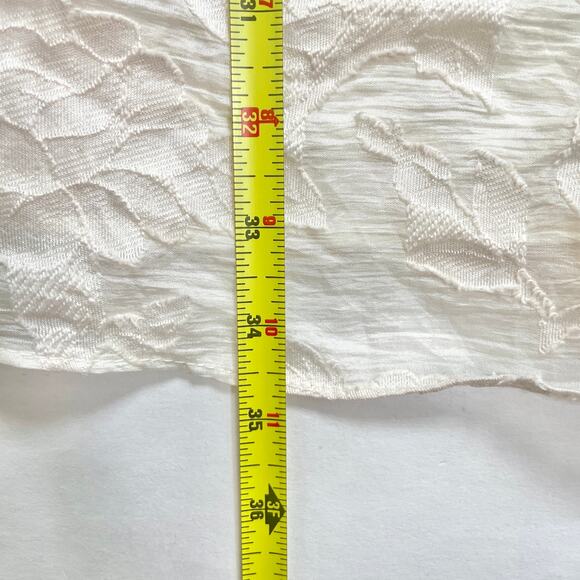 Arula Womens Mini Dress 1X Ivory Floral Cottagecore Boho Prairie Puff Sleeve - Picture 6 of 14